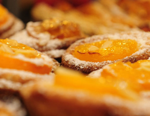 Peach Tart at Cannelle Patisserie in Queens